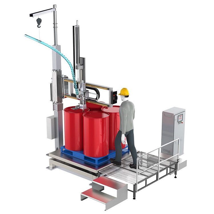 Машына для напаўнення смалы тыпу IBC Barrel Rocker